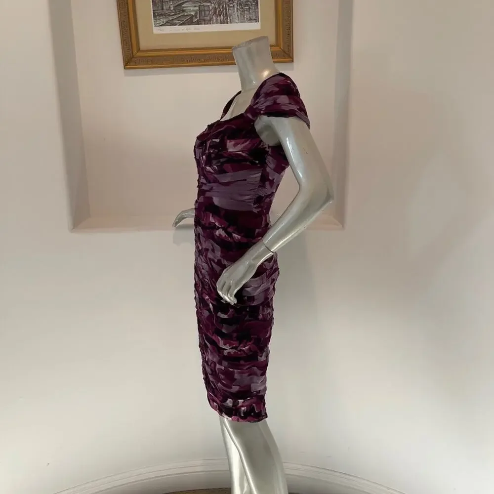 Tadashi Collection Ruched Silk Sheath Dress 8
